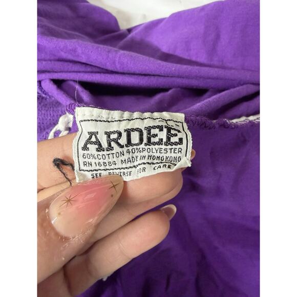 Ardee Womens Poncho Sweater Size Large Purple Crowl Neck Pullover Vintage - Picture 6 of 11